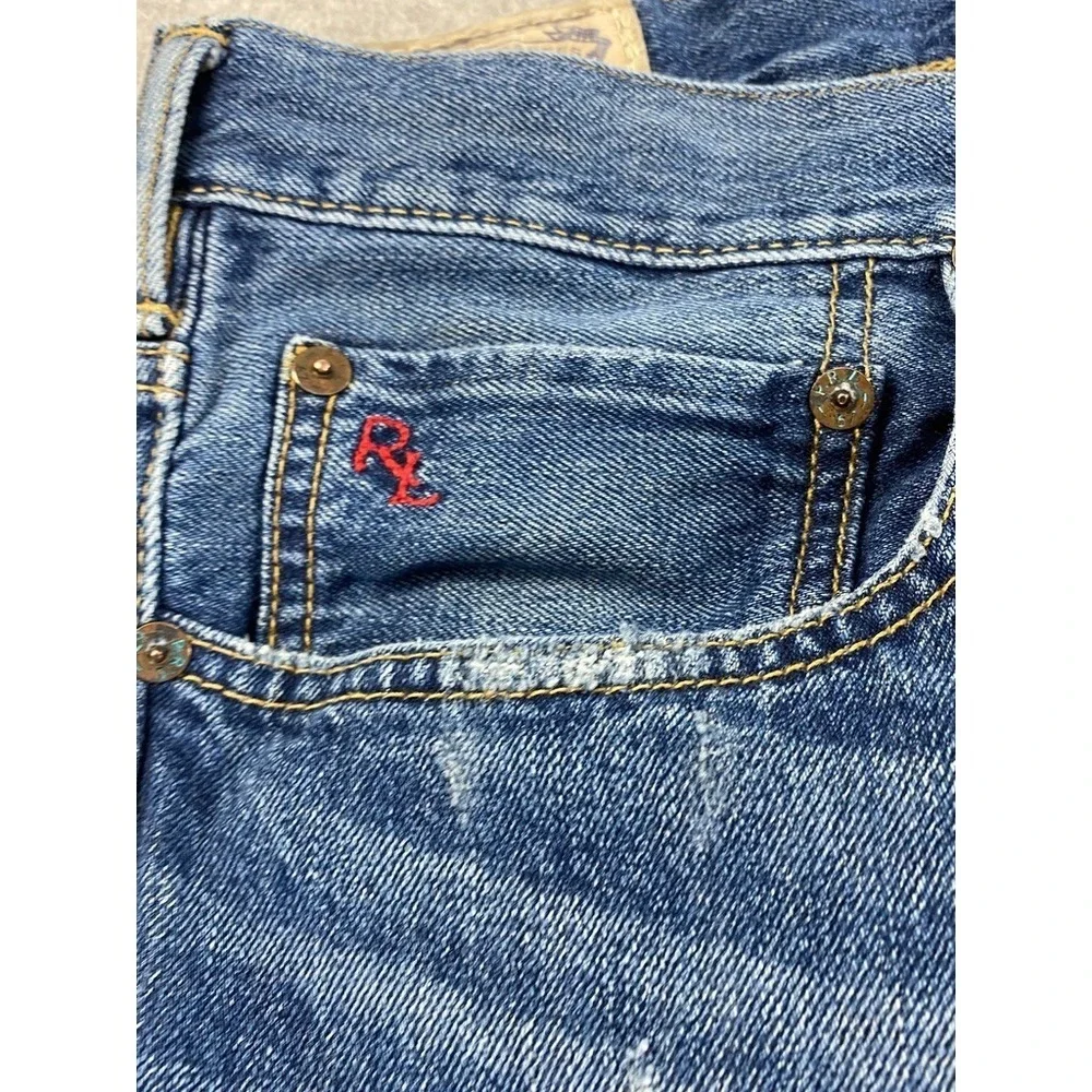 Polo Ralph Lauren Men's Blue Size 44Bx30 Hampton Relaxed Straight Jeans‎ Preppy